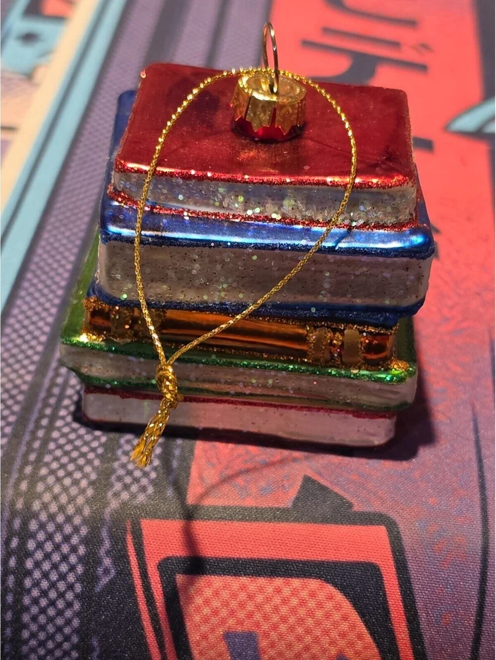 Old World Christmas stack books